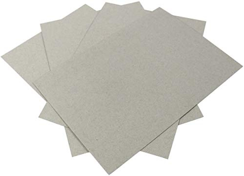 PROTECTAFILE 15 x Greyboard Craft Card 1mm 1000 Micron (A4)- Sturdy Cardboard Sheets for Crafts and DIY Projects - Designer Kraft Heavy Duty Chipboard Sheets – Pack of 10