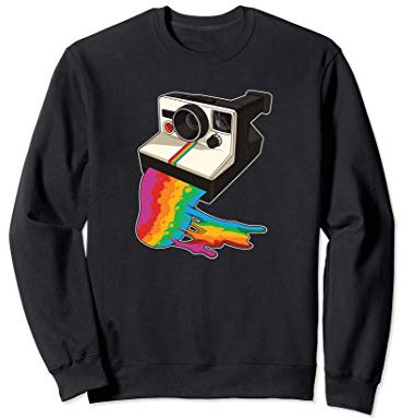 Appareil photo rétro avec photo fondue - photographie Sweatshirt