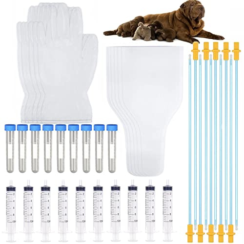BOW CALICO 10 Set Kit d'élevage canin, Fournitures d'élevage de Chien, Kit d'insémination Artificielle pour Animaux de Compagnie, Kit d'élevage de Chien pour Petits et Moyens Animaux de Compagnie