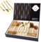 Gold Cutlery Set, 24 Piece Stainless Steel Flatware Silverware Set Fine Mirror Gold Finish and Dishwasher Safe Golden Cutlery Set Including Knife Fork Spoon for 6 People (High End Gift Box)…