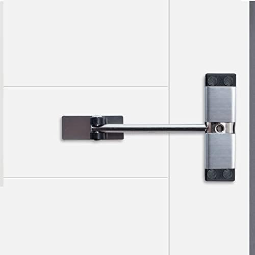 Spring Door Closers Ferme-porte à ressort résistant au feu, fermeture automatique réglable de sécurité (argent)