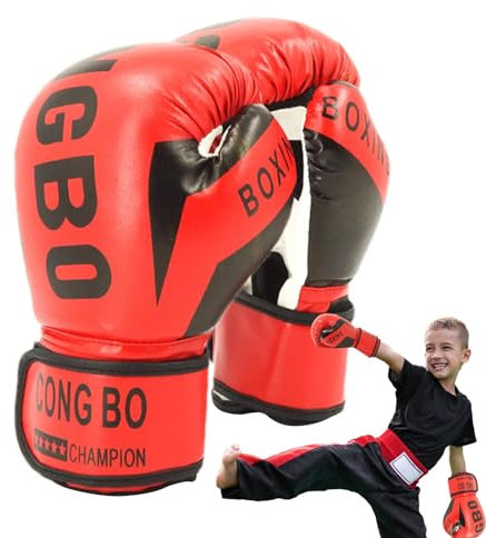 Kinder-Boxhandschuhe, Kinder-Boxhandschuhe, Jugend-Boxhandschuhe, verstellbare Trainingshandschuhe für Mädchen, Bequeme Boxbandagen, Handschuhe für 6–12 Jahre alte, Mädchen, Kinder, Kinder
