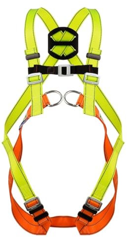 RIMEDI VERTICALI Harnais de sécurité anti-chute certifié CE, harnais anti-chute pour échafaudage 2 points d'attaque, ceintures de sécurité pour travail support GAmbe et épaules