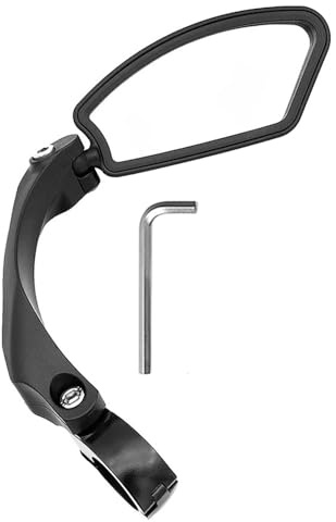 Sarini 1pc Specchietto retrovisore per Bici Specchio in Acciaio Inossidabile HD Rotazione a 360° Specchietto retrovisore per Bici Regolabile Adatto per Manubrio da 20-24 mm per Bicicletta (Destra)