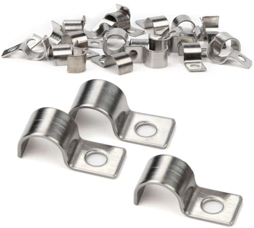 XoeLLe 50 Pezzi Fascette Metalliche, Fascette Stringitubo di Fissaggio, Fascetta Stringitubo per Cavi e Tubi, Piccola Morsetti per Tubi, Fascette Metalliche Stringitubo, Fermacavi in Acciaio Ø 10-11mm