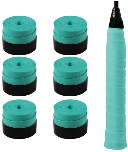 MEGAVOW 6 Piezas Cinta de Agarre para Raqueta de Tenis, Grip Tenis Antideslizante Overgrip Tenis, Cinta Mango Raqueta Badminton Cinta Raqueta Tenis para Tenis Bádminton Squash