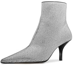 Michael Kors Women's Selina Heeled Bootie, Black/Hot Fix, 9