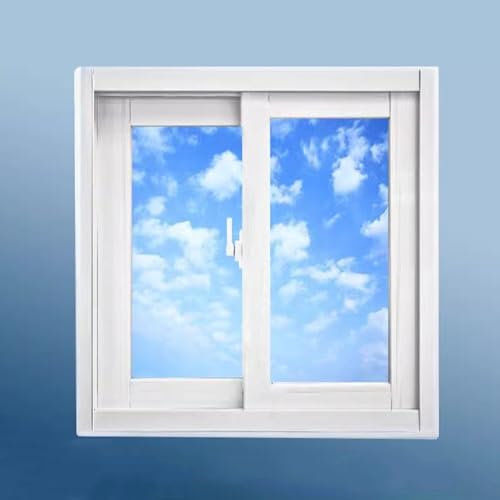 SLCXDPAT Finestra Scorrevole, Finestra Seminterrata, Finestre da Fienile Finestra Domestica, Finestra del Capannone con Zanzariere, per Capannoni, Bagni, Cantine e Pollai(60x60cm/23.6x23.6in)