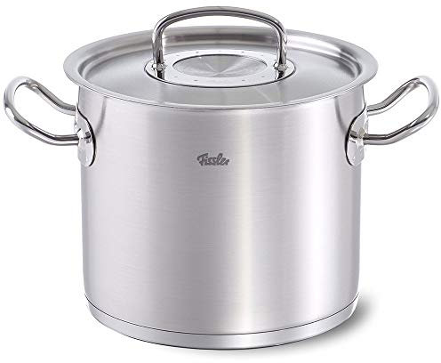 Fissler Original-Profi Collection / Edelstahl-Topf (Ø 16 cm, 1,5L) hoher Kochtopf mit Metall-Deckel, alle Herdarten -Induktion, Silber