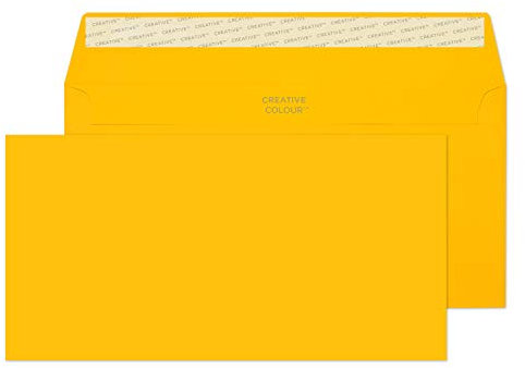 Blake Creative Colour 25204 Farbige Briefumschläge Haftklebung Ei Gelb DL+ 114 x 229 mm 120 g/m² | 25 Stück