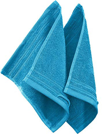 Erwin Müller Seiftuch Heidelberg 2er- Pack 100% Baumwolle türkis Größe 30x30 cm - leichte Qualität, saugstark, schnelltrocknend, kompakt - ideal für Sport, Strand, Reisen (weitere Farben)