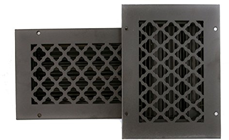 14 x 20 Cast Iron Look Black Powder Coated Steel Tuscan Ceiling and Wall Air Returns and Grilles (16 x 22 Overall)