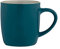 Price & Kensington Tasse aus Steingut | Petrol | 330 ml | mit zweifarbigem, massivem Glasurdekor | Spülmaschinen- und mikrowellengeeignet | Steingut Kaffeebecher | Cappuccino Tassen