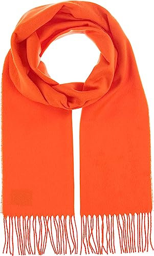 Giorgio Rimaldi Schal 30 x 180 cm - Weicher als Kaschmir - Schal einfarbig für Damen und Herren - Perfekt für Herbst und Winter Exotic Orange
