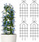 ARIFARO Garden Trellis 32 Inch/81 cm 4 Pack Metal Plant Trellis Climbing Plants Trellis for Indoor & Outdoor, Garden Trellis for Potted Plant, Climbing Vine, House Plants, Rose Bushes, Peas, Black