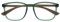 OPULIZE Max Lesebrille - Klassische große rechteckige Fassung - Brille in mattem Transparentgrün mit beigen Bügeln - Herren Damen Unisex - R78-6 - +3,00