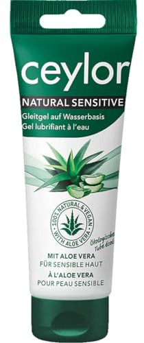 Ceylor Natural Sensitive 100 ml – 100 % naturligt smörjmedel för känslig hud, med aloe vera, vegansk, utan konstgjorda dofter och färgämnen, i ekologisk förpackning