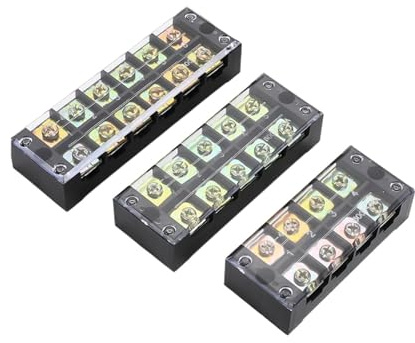 BJWVHGGE 10 Pz TB-1512 Ferro Rame 600 V 15A 12 Posizioni Morsettiera Barriera 15/10/12/6/5/4/3 P Connessione Barra di Cablaggio Fissa(Copper,3P)