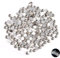 1440 Piezas 4.6-4.8mm Diamantes Set, Plata Diamantes de Imitación, Redondo Cristal, Antiadherente Rhinestones, Plana Strass para Manualidades, Joyas, Ropa, Decoración