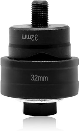 CCLIFE Punzonatrice per Lamiera 32 mm, Strumento Manuale per Taglio Preciso, Acciaio Inox, Metallo, Lavelli
