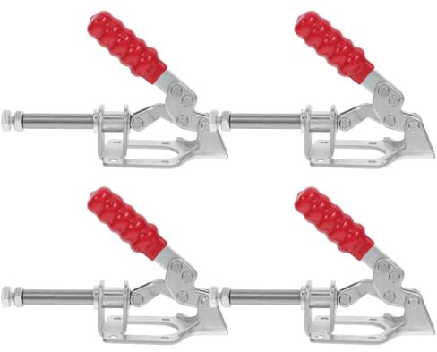 ARTIBETTER Lot de 4 Pinces à Bascule à Dégagement Rapide pour Portes de Garage Projets de Soudage Et de Menuiserie Construction Robuste en Pvc Fer Et Acier