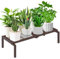 Metall Blumenregal Pflanzenregal,1 Etagen Blumenständer Pflanzenständer Blumenbank Blumentreppe, Blumentopfständer Pflanzentreppe Standregal für Innen Garten Balkon Deko (Braun)
