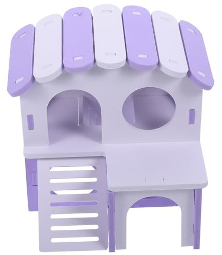 EXHUMKY Hamsterhaus Mit Rampe Komfortables Hamsterversteck Langlebiges Hamsterhabitat Abgerundete Kanten Glatte Oberfläche Für Schlaf Und Aktivitäten