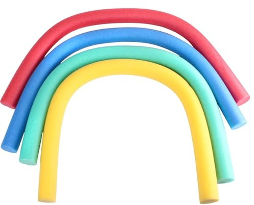 Pesoncarl Frites de Piscine,Nouilles de Piscine 4pcs, Nouilles en Mousse Molle EPE 150cm, Nouilles de Natation imperméables de 4 Couleurs, Nouilles Fortes Nouilles de Nouilles pour Enfants Adultes