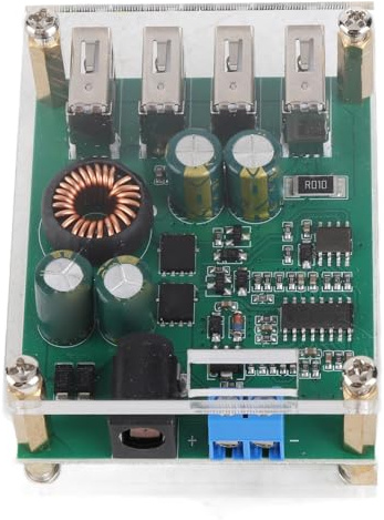Xiuganpo Power Supply Box med 4USB Output Converter - Idealisk för Ström, Telefon, Surfplatta - DC 5V 5A