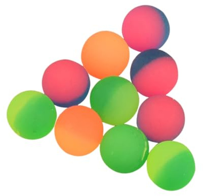 LRXIYODE Balones Saltarinas de 32 Mm, 35 Piezas Surtidas, Bola de Pulido Opaca de Doble Color, Flotante, Juguete, Adecuado para Juegos y Aprendizaje Sensorial