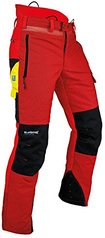 Pfanner 101761/S Gladiator Ventilation Skyddsbyxor, Röd/Svart, Liten