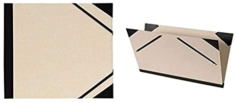 Canson Carpeta de dibujo creativo, 2 lados con esquinas reforzadas y bandas de goma, color gris claro, color gris claro 610 x 810 mm