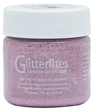 Angelus Flexible Glittercoat Glitter Paint, Candy Pink