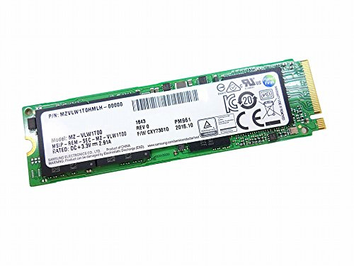 Samsung SSD M.2 (2280) 256GB PM961 OEM (PCIe/NVMe) - 256GB SSD M2, PCIe 3.0, 2800 MB/s, 1100 MB/s, 6.1W