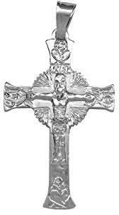 Sebaoth Colgante Cruz Camino Neocatecumenal - Cruz procesional presidencial gloriosa - Plata de primera ley 925m - Diferentes tamaños (3.45)