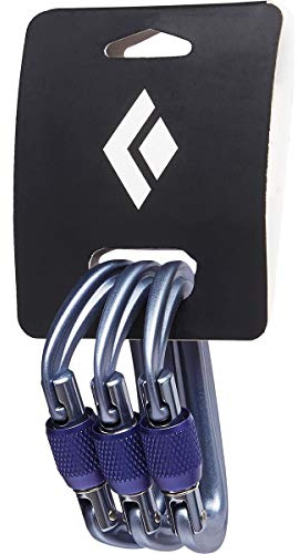 BLACK DIAMOND LiteForge Screwgate Carabiner 3 Pack | Lightweight Lockers | Keylock Nose | Secure Climbing Carabiners