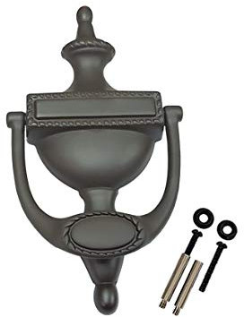 QCAA Türklopfer aus massivem Messing, viktorianisches Seil, 19,5 cm, ORB (ölgeriebene Bronze, US10B), 1 Stück, hergestellt in Taiwan