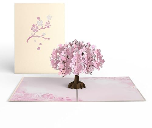 Lovepop Everyday Pop-Up Card for Her and Him- 3D Thinking of You Greeting Cards for Boys, Girls, Men, Women - 5 x 7 Cherry Blossom - Blank Note Card & Envelope Included