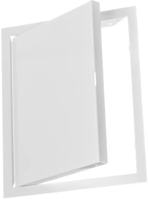 Metall Revisionsklappe 20x25 cm - Serviceklappe zur Inspektion und Abdeckung - 200x250mm Revisionstür - Inspektionstür Zugangstür Wartungsklappe - Stahl Verzinkt Weiß
