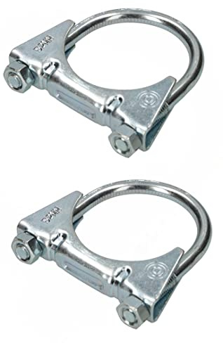 KOTARBAU® Juego de 2 abrazaderas en U, universales, para montaje de antenas, tubos, postes, para uniones de tuberías, 52 mm