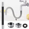 URFEDA Flexible Wasserhahnaufsatz, 360° Strahlregler, Verlängerungsrohr, Spritzwassergeschützt, Biegbar, Schwarz, 50 cm, Edelstahl, Gemalt, M24x1, FAUCET_WATER_AERATOR