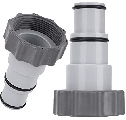 Adaptador Manguera Piscina, 2 Piezas Adaptador Piscina, Adaptador de Manguera para Bomba, Adaptadores de Manguera para Accesorios de Piscina Intex, Conexión para Manguera Piscina Ø 32 y 38 mm