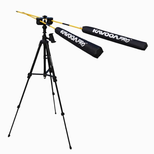 KAVOOA PRO: Golf Swing Training Aid with 360 Degree Allignment Sticks, and Smartphone Holder (Black)