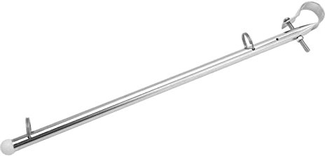 Boat Flag Pole, Polishing Stainless Steel Rail Mount Flag Staff Pole , Flag Stanchion, Marine Yacht Flagpole Hardware Accessories, Boat Flag Holder, N for Boat Marine Yacht RV ATV
