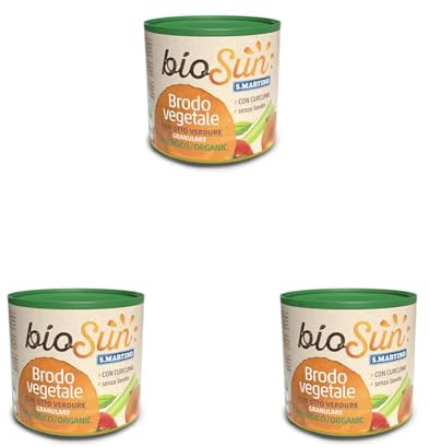 S. Martino Biosun Brodo Vegetale Granulare, 120g (Confezione da 3)