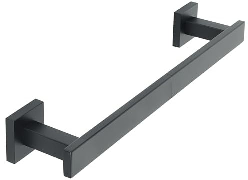Mooche Porte Serviette Salle de Bain, Longueur 70 CM, Barre Serviette Salle de Bain en SUS304 Acier Inoxydable, Porte Serviette Murale à Cuisine ou Douche, Noir