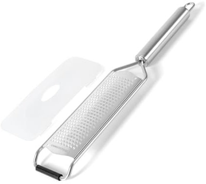 Beimus Râpe à fromage en acier inoxydable avec poignée en tube - Râpe à fromage - Râpe alimentaire pour gingembre et ail - Outil de rabot de chocolat