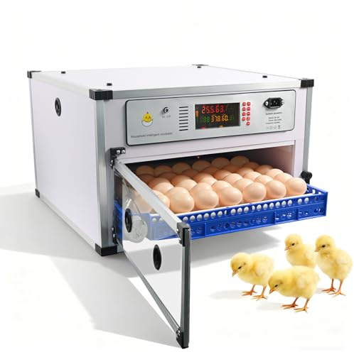 Egg Incubators, Automatic Incubator Machine with Built-in Egg Turner and Lntelligent Temperature Controller & Humidity Monitoring, for Chick Fry, Duck, Goose, Pigeon, Parrot (68 Eggs)