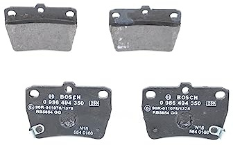 Bosch BP1258 – Bromsbelägg bil bakaxel – Bosch kvalitet – reducerat buller och damm – ECE-R90-certifierad – kopparfri – 1 set med 4 dynor