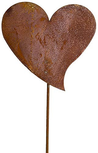 B2S BACK2SEASON Metall Stecker Herz Swing Rostdeko Gartendeko Liebe Gartenstecker Edelrostdeko H60cm